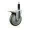 Service Caster 5'' Gray Poly Swivel 1'' Expanding Stem Caster Total Lock Brake SCC-EXTTL20S514-PPUB-1 - alternate 1